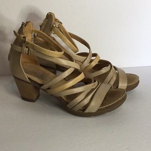 Bussola LaJolla sandals-suede, leather & cork-size 38